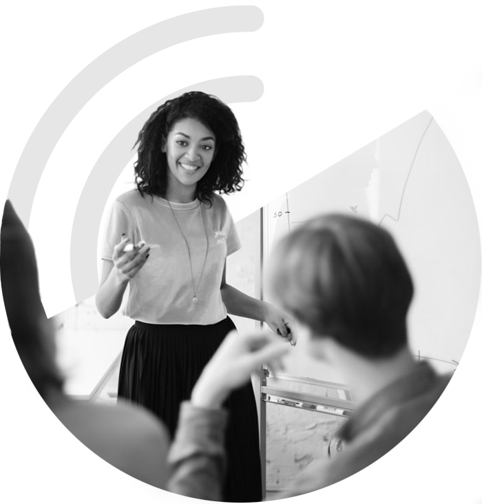 Lady standing up teaching